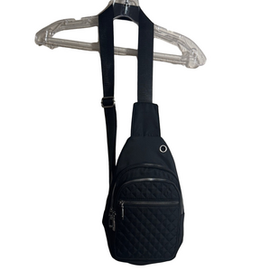 Elegant Black Quilted Belt Bag for Men